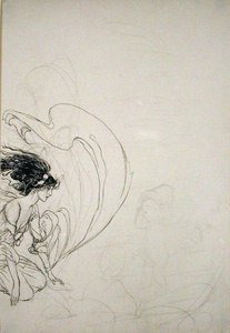 Przy pompie (ołówek na papierze) autorstwa Arthur Rackham