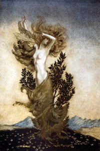 Comus, to maska na cześć czystości autorstwa Arthur Rackham