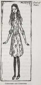 Curiouser and Curiouser” - Alicja po tym, jak zaczęła rosnąć autorstwa Arthur Rackham
