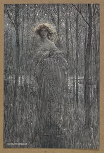 Piękna Heleno, która byłaś bardziej zaczarowana nocą niż wy wszyscy ogniści oe i oczy światła” Kadr z filmu „Sen nocy letniej”. autorstwa Arthur Rackham
