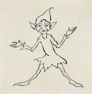 Dobry wieczór! powiedział Lukoje, ilustracja z baśni Hansa Christiana Andersensa, opublikowana w 1932 r. (pióro i atrament) autorstwa Arthur Rackham