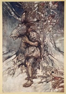 Zaśpiewam, aby usłyszeli, że się nie boję, ilustracja ze „Snu nocy letniej” Williama Szekspira, 1908 autorstwa Arthur Rackham