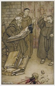 Jeśli ktoś kłamał lub przeklinał (pióro i atrament i toaleta na papierze) autorstwa Arthur Rackham