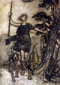 Ilustracja Arthura RACKHAMA (1867-1939) do „Snu letniej nocy” Williama Szekspira autorstwa Arthur Rackham