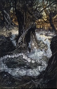 Ilustracja Arthura RACKHAMA (1867-1939) do „Snu letniej nocy” Williama Szekspira autorstwa Arthur Rackham