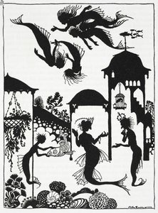 Ilustracja do „Małej Syrenki”, Hansa Christiana Andersena (lito) autorstwa Arthur Rackham
