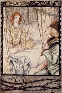 Czy to ty, mój książę? Czekałem na ciebie bardzo długo, z The Arthur Rackham Fairy Book, wyd. 1933 autorstwa Arthur Rackham
