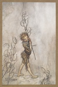 „Panie, co za głupcy ci śmiertelnicy!” Krążek do hokeja. Kadr z filmu „Sen nocy letniej”. autorstwa Arthur Rackham