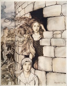 Maid Maleen, z Little Brother & Little Sister and Other Tales by the Brothers Grimm, wyd. 1917 autorstwa Arthur Rackham