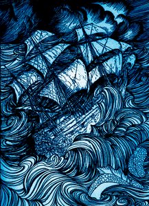 „Rękopis znaleziony w butelce” Edgara Allana Poe autorstwa Arthur Rackham