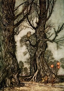 Piotruś Pan w Kensington Gardens autorstwa Arthur Rackham