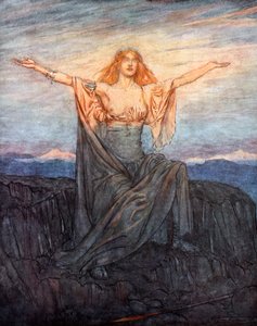 „Słońce, pozdrawiam cię! Witaj światło! Witaj, chwalebny dzień!”, 1924. autorstwa Arthur Rackham