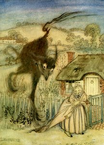 straszna bestia autorstwa Arthur Rackham