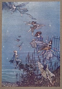 The Fairies of the Serpentine, z Piotrusia Pana w Kensington Gardens JM Barrie (1860 - 1937), wyd. 1906 autorstwa Arthur Rackham