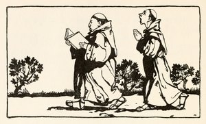 Wiedźma siedziała pod ścianą, z Morgans Frenzy w Irish Fairy Tales autorstwa Arthur Rackham