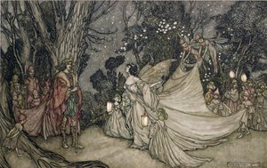Spotkanie Oberona i Tytanii autorstwa Arthur Rackham