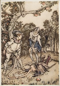 Drzewo nosowe, z Little Brother & Little Sister i innych opowieści braci Grimm, wyd. 1917 autorstwa Arthur Rackham
