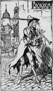 Pied Piper z Hamelin, 1934 autorstwa Arthur Rackham