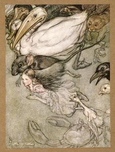 Basen łez, z „Alicji w krainie czarów” Lewisa Carrolla, wyd. 1907 autorstwa Arthur Rackham