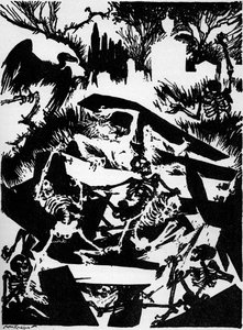 „Przedwczesny pogrzeb” Edgara Allana Poe autorstwa Arthur Rackham