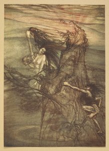 Panna Renu. autorstwa Arthur Rackham