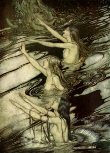 Zmierzch bogów Götterdämmerung autorstwa Arthur Rackham