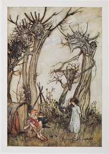 Człowiek na pustyni autorstwa Arthur Rackham