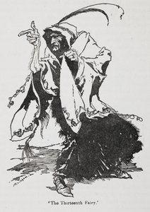 Trzynasta wróżka z Briar Rose (Śpiąca Królewna) autorstwa Arthur Rackham