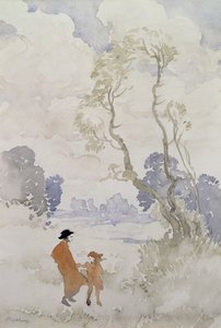 Wietrzny dzień (wc na papierze) autorstwa Arthur Rackham