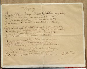 Rękopis wiersza Arthura Rimbauda: „Samogłoski”” autorstwa Arthur Rimbaud