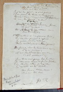 Rękopis wiersza „Uczty głodu” Arthura Rimbauda, ​​sierpień 1872. Charleville, Rimbaud Museum autorstwa Arthur Rimbaud