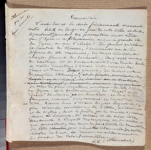 Rękopis wiersza „”Promonttoire”” Arthura Rimbaud autorstwa Arthur Rimbaud