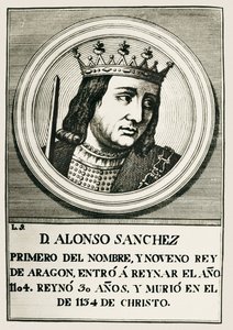 Alfons I, "wojownik" (1073-1134). Król Aragonii i Nawarry (1104-1134). autorstwa Artist Unknown