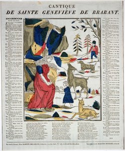 Cantique de saint Geneviève de Brabant - drzeworyt. autorstwa Artist Unknown