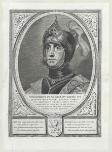 Hrabia Holandii Dietrich IV (druk) autorstwa Artist Unknown