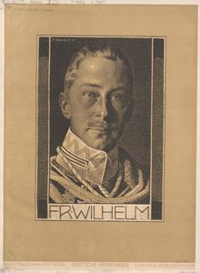 Książę Korony Cesarstwa Niemieckiego i Prus Wilhelm (druk) autorstwa Artist Unknown