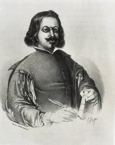 DONON, Julio (19 wiek). Francisco de Quevedo. Litografia
