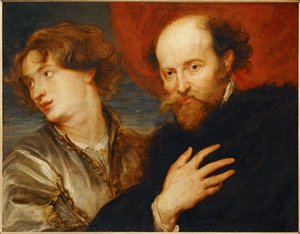 Podwójny portret idealny van Dycka i Rubensa ... autorstwa Artist Unknown