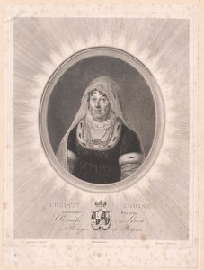 Księżna Bawarii Louise (druk) autorstwa Artist Unknown