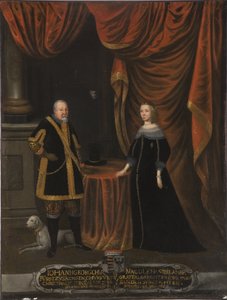 Jean Georges I z Saksonii i Madeleine Sibylle de Prussia (olej na płótnie) autorstwa Artist Unknown