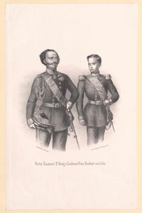 Król Włoch Wiktor Immanuel II autorstwa Artist Unknown