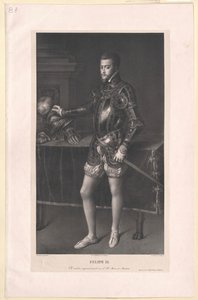 Król Hiszpanii Filip II autorstwa Artist Unknown
