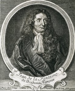 LA FONTAINE, Jean de (1621-1695). Angielski pisarz. Akwaforta autorstwa Artist Unknown