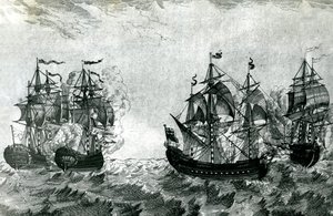 Le Maure zbliża się do Rubinu: Achilles walczący z Dębem Królewskim (rycina) autorstwa Artist Unknown