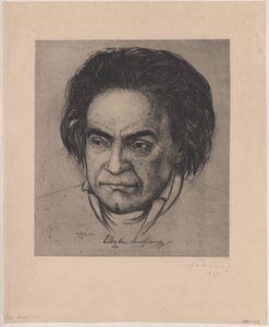Ludwig van Beethoven (druk) autorstwa Artist Unknown