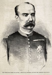 PRIMO DE RIVERA, Fernando (1831-1921). Hiszpański wojskowy i polityk. Fernando Primo de Rivera, który walczył w trzeciej wojnie karlistów. Rycina. autorstwa Artist Unknown
