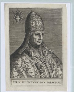 Papież Feliks IV (druk) autorstwa Artist Unknown