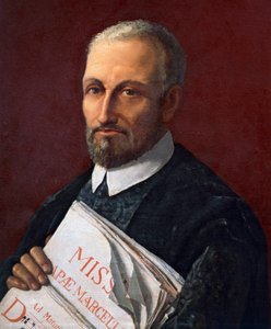 Portret Giovanniego Pierluigiego da Palestriny, włoskiego kompozytora. (obraz) autorstwa Artist Unknown
