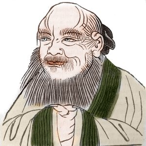 Portret chińskiego filozofa Lao Tseu. autorstwa Artist Unknown
