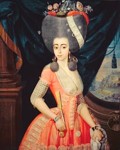 Portret eleganckiej damy, ok. 1790 (olej na płótnie)